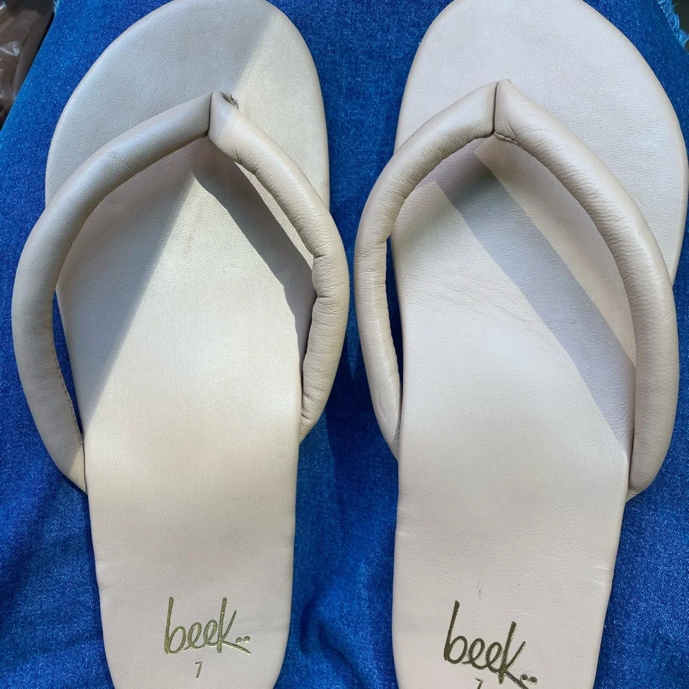 Beek brand Sunbeam Leather Flip Flop Sandal - Picture 5 of 7